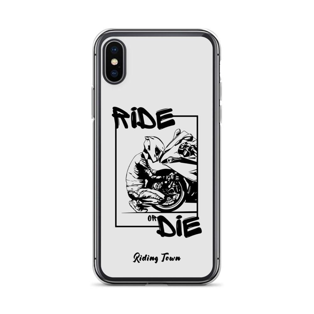 Coque iPhone® - BIKERBOY - Blanche - Riding Town