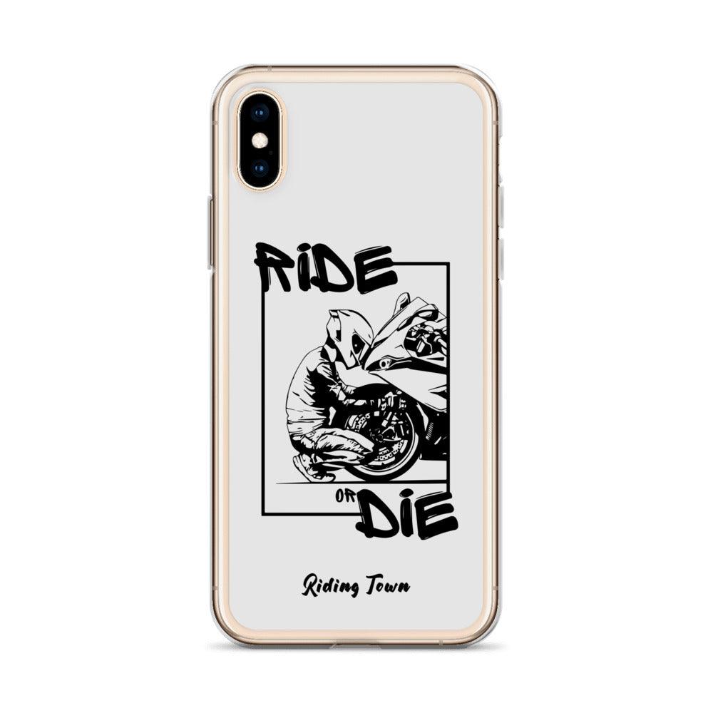 Coque iPhone® - BIKERBOY - Blanche - Riding Town