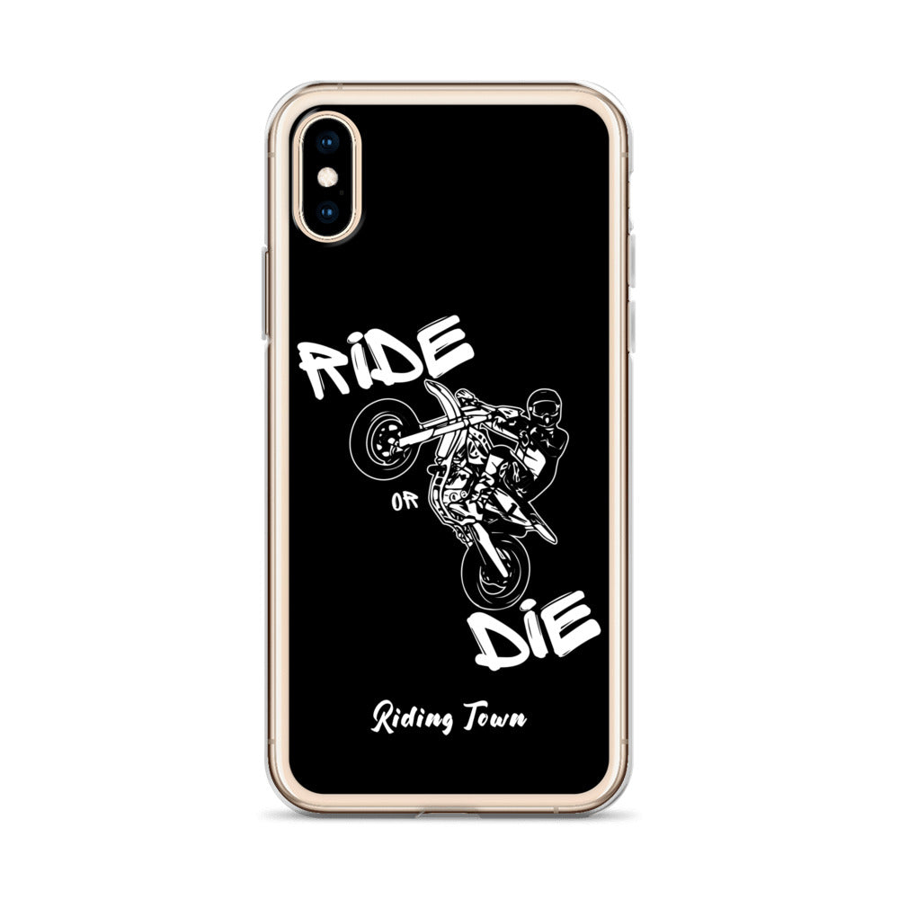 Coque pour iPhone® - SUPERMOTBOY - Noire - Riding Town