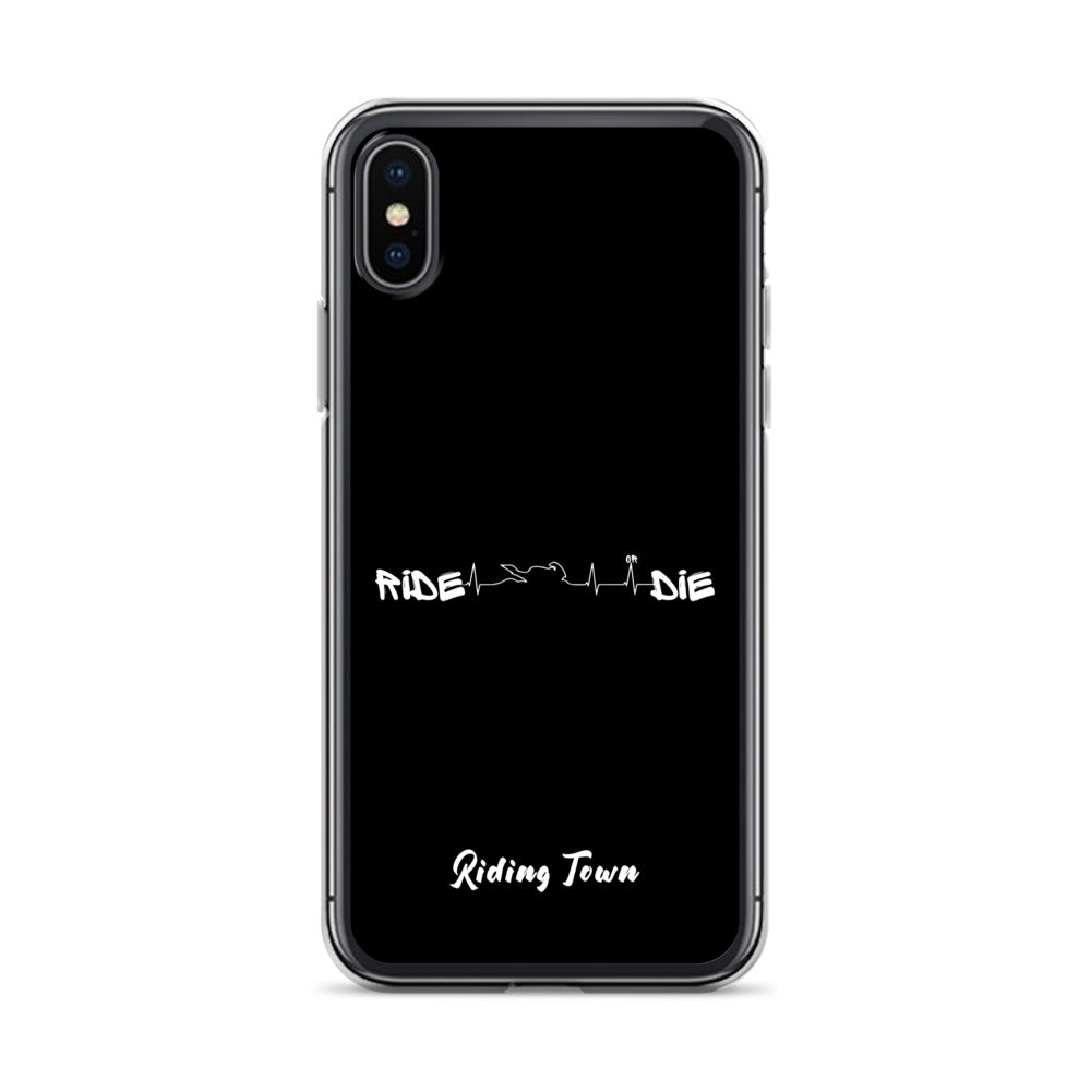 Coque iPhone® - HEARTBEAT - Noire - Riding Town