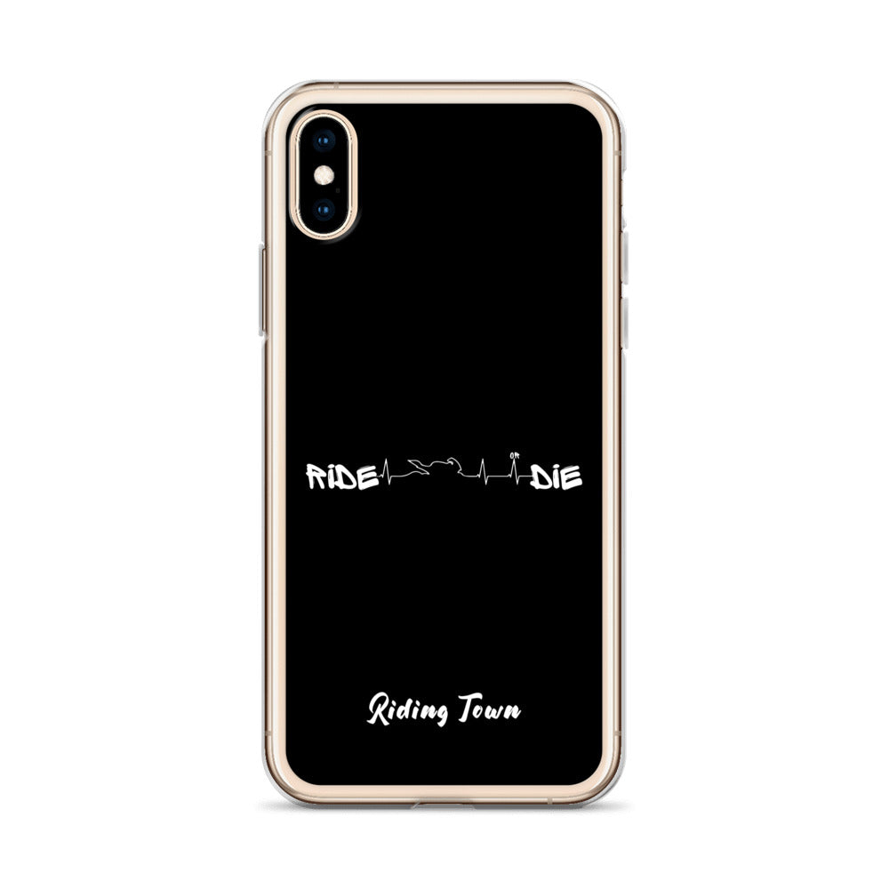 Coque iPhone® - HEARTBEAT - Noire - Riding Town