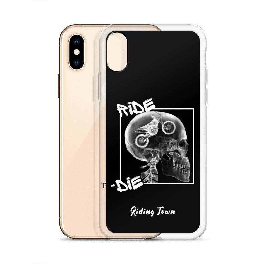 Coque iPhone® - RADIO - Noire - Riding Town