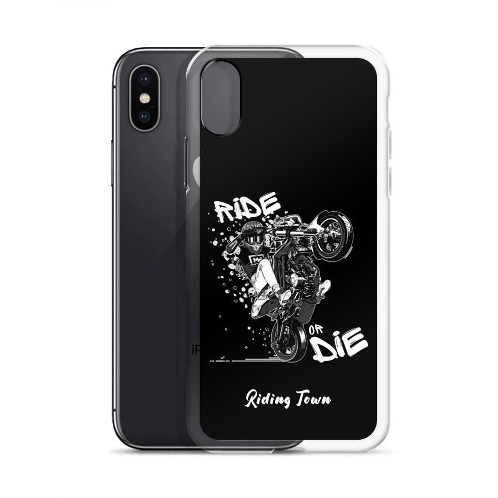 Coque iPhone® - SUPERMOTGIRL - Noire - Riding Town