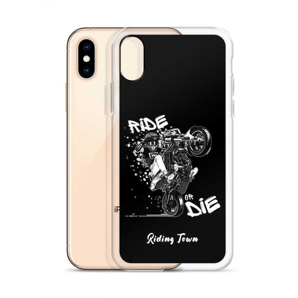 Coque iPhone® - SUPERMOTGIRL - Noire - Riding Town