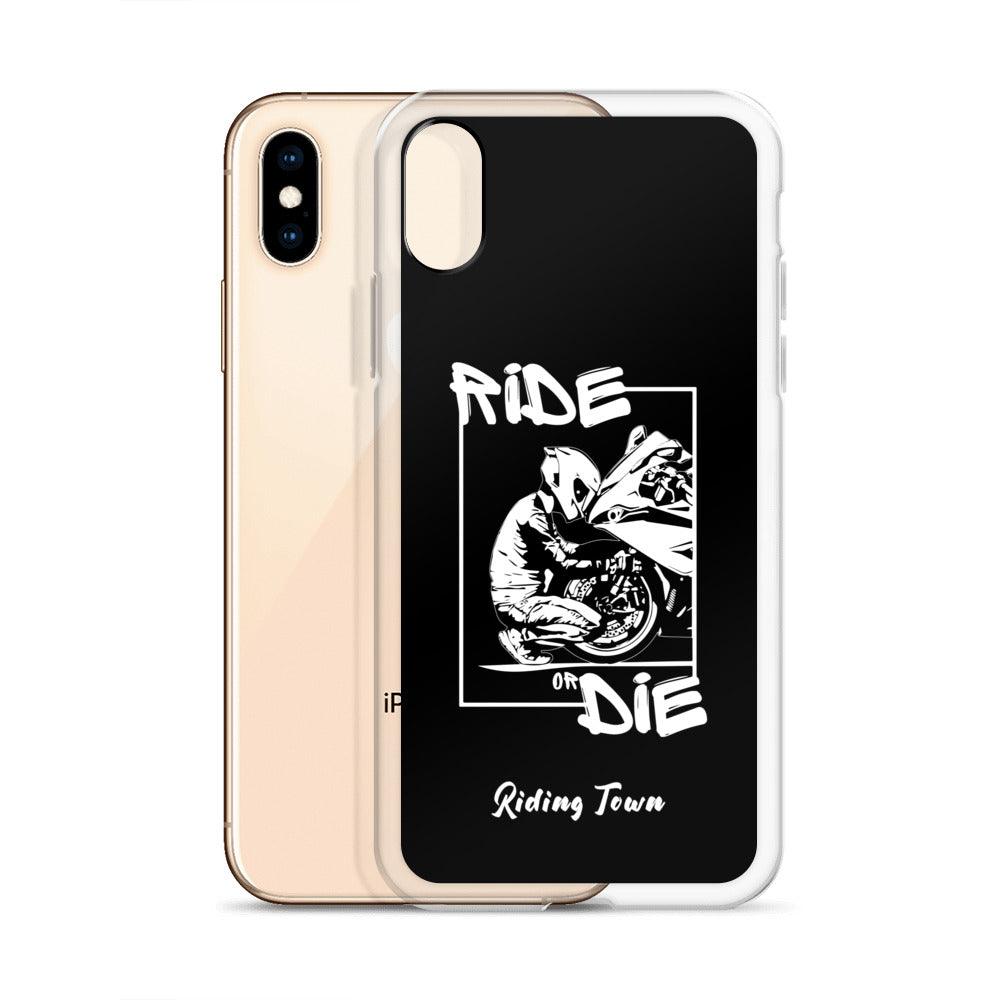 Coque iPhone® - BIKERBOY - Noire - Riding Town