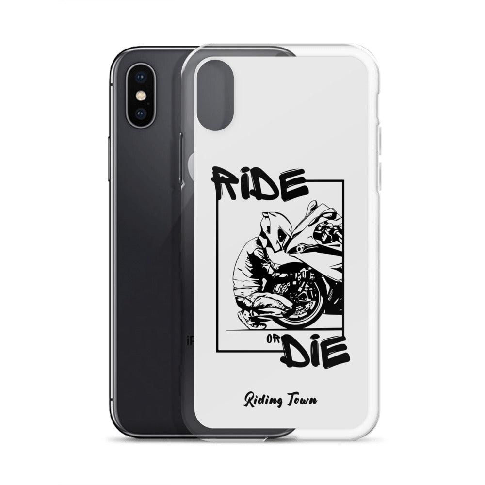 Coque iPhone® - BIKERBOY - Blanche - Riding Town