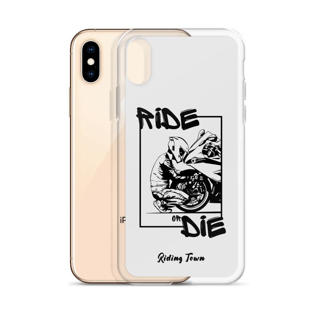 Coque iPhone® - BIKERBOY - Blanche - Riding Town