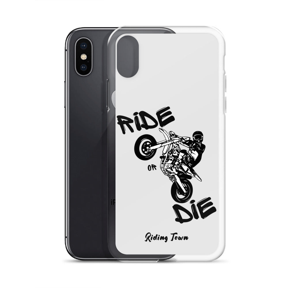 Coque pour iPhone® - SUPERMOTBOY - Blanche - Riding Town