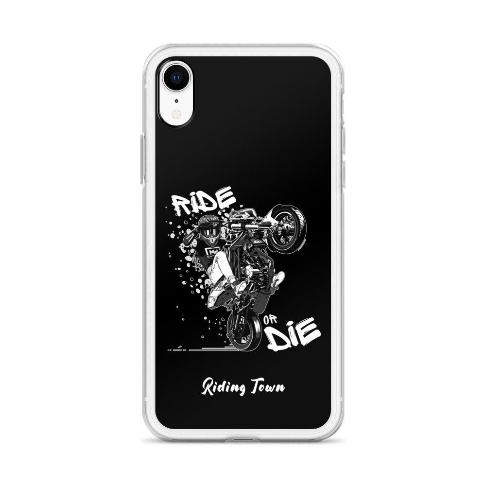 Coque iPhone® - SUPERMOTGIRL - Noire - Riding Town