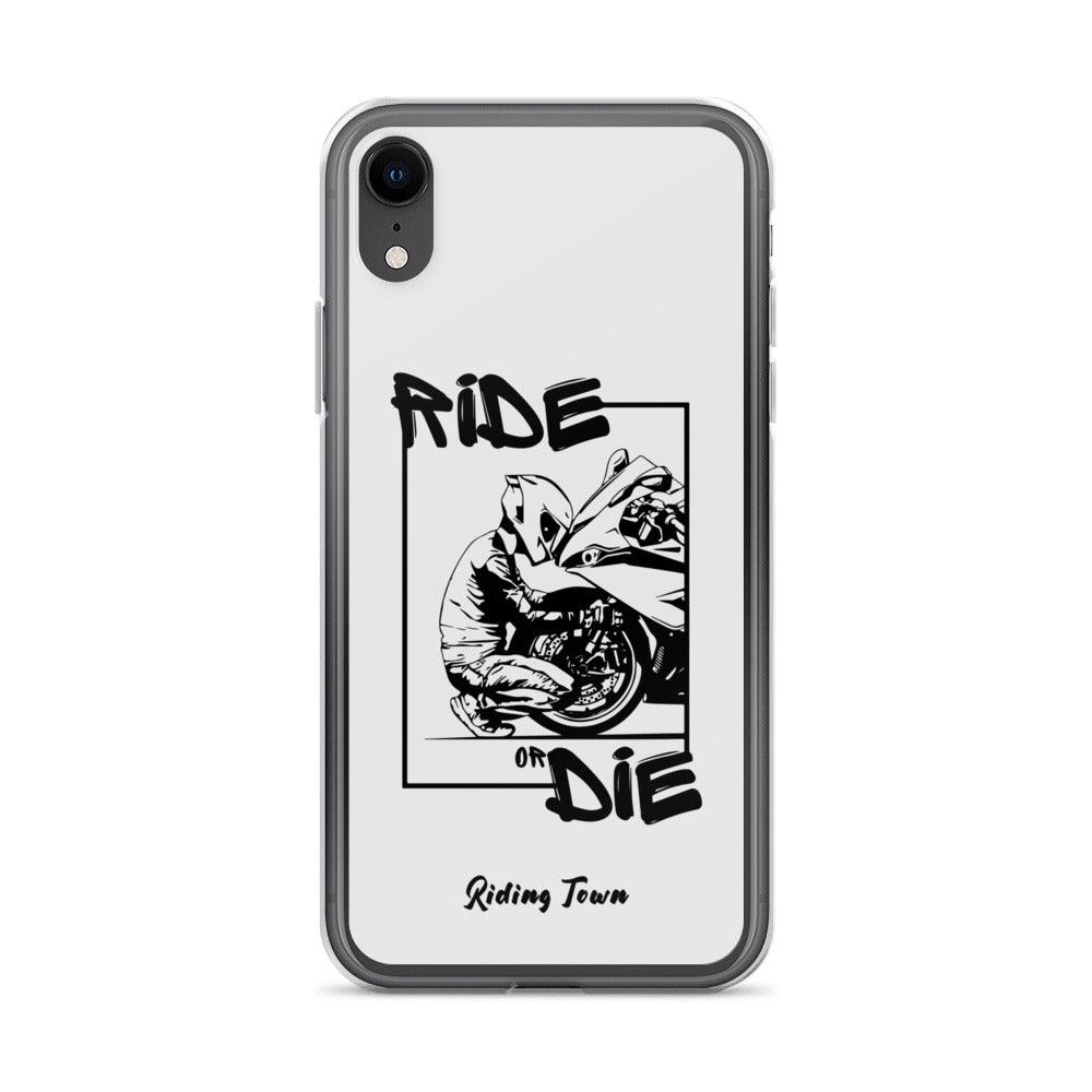 Coque iPhone® - BIKERBOY - Blanche - Riding Town