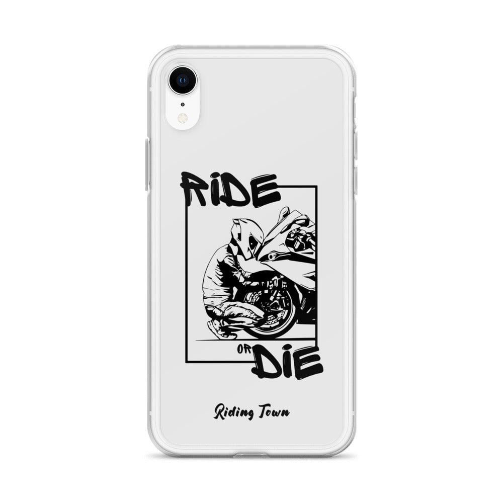 Coque iPhone® - BIKERBOY - Blanche - Riding Town