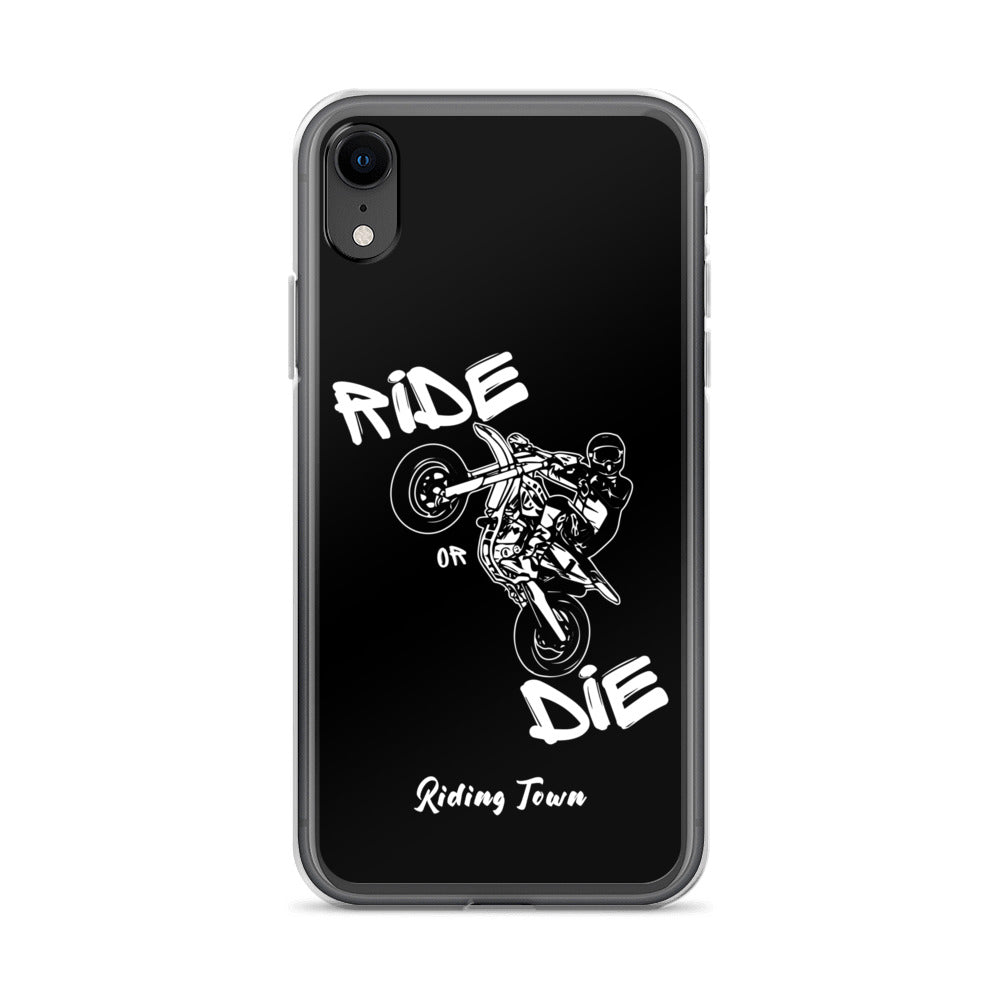 Coque pour iPhone® - SUPERMOTBOY - Noire - Riding Town