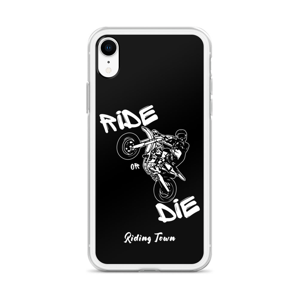 Coque pour iPhone® - SUPERMOTBOY - Noire - Riding Town