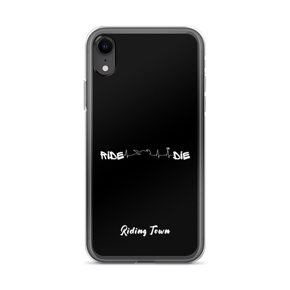 Coque iPhone® - HEARTBEAT - Noire - Riding Town