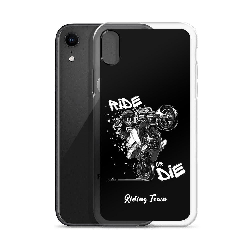 Coque iPhone® - SUPERMOTGIRL - Noire - Riding Town