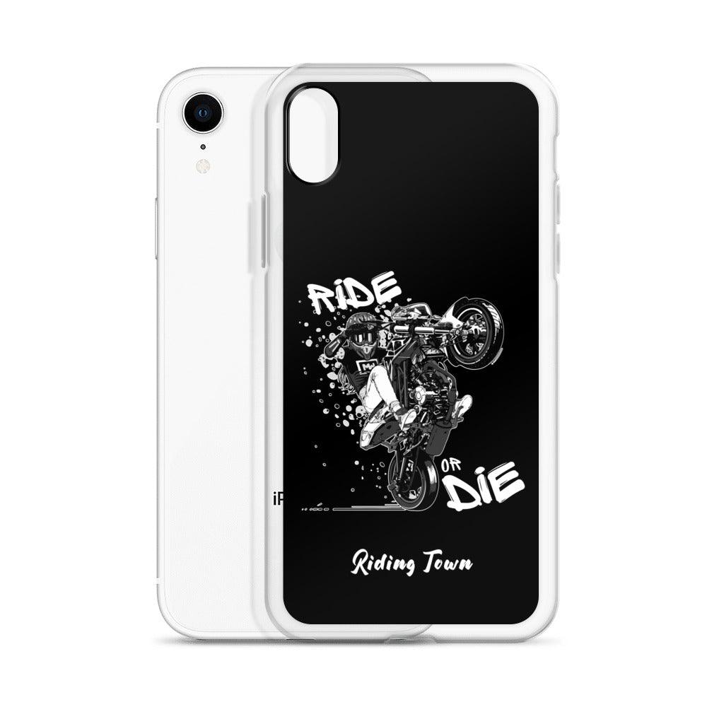 Coque iPhone® - SUPERMOTGIRL - Noire - Riding Town