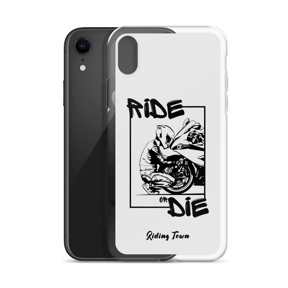 Coque iPhone® - BIKERBOY - Blanche - Riding Town