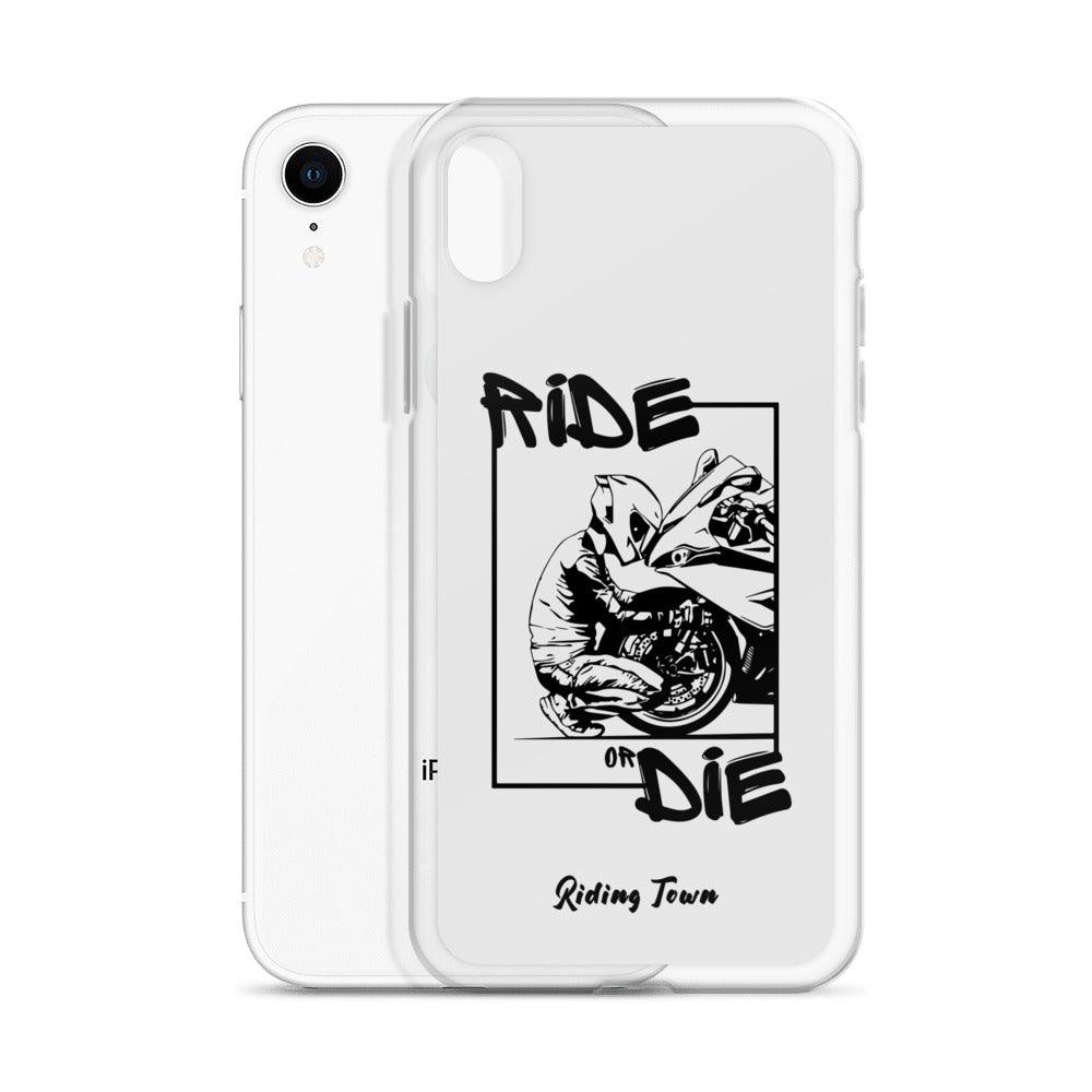 Coque iPhone® - BIKERBOY - Blanche - Riding Town