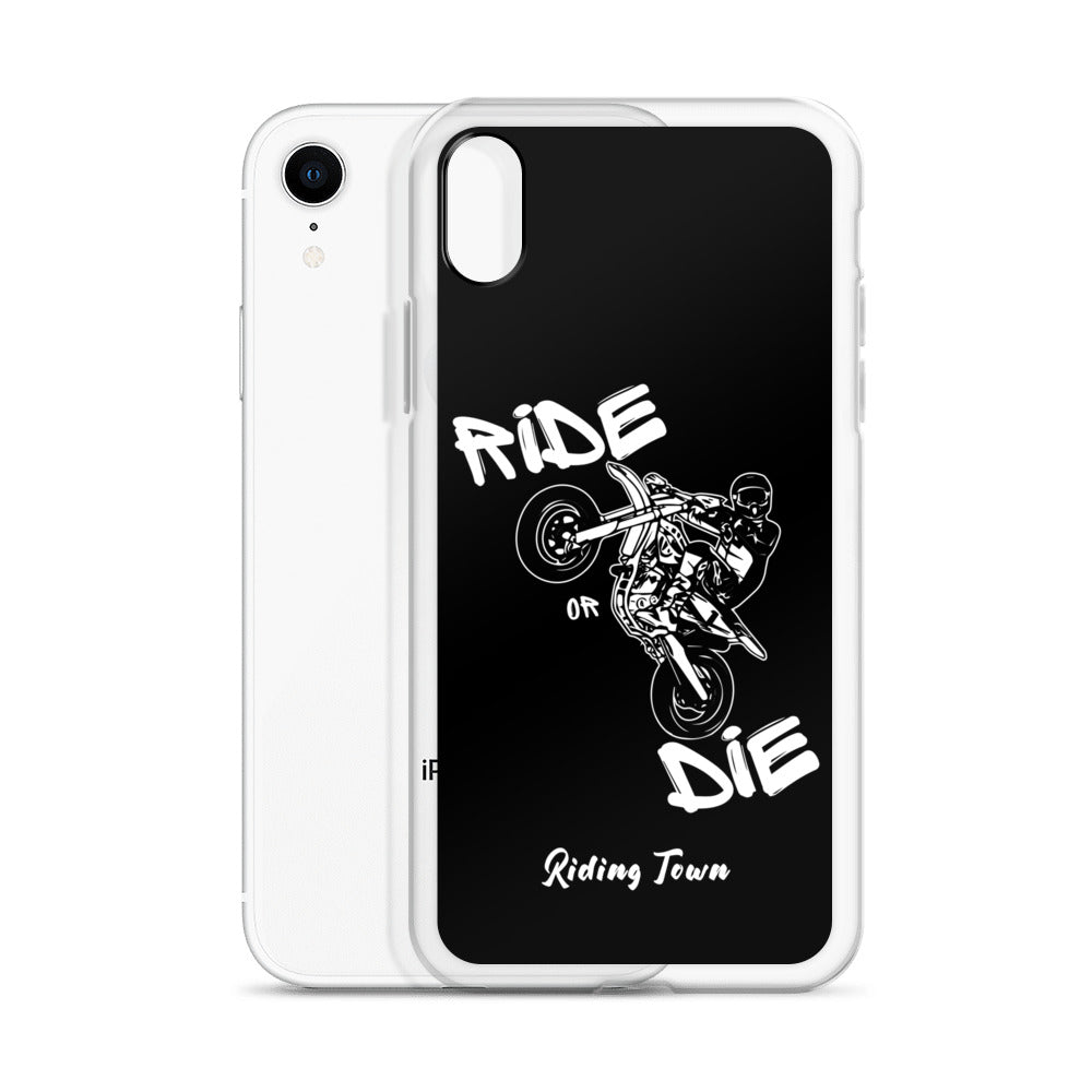 Coque pour iPhone® - SUPERMOTBOY - Noire - Riding Town