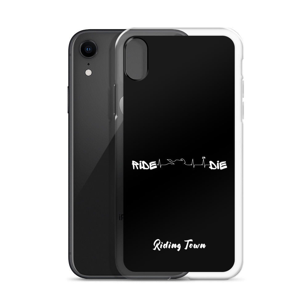 Coque iPhone® - HEARTBEAT - Noire - Riding Town