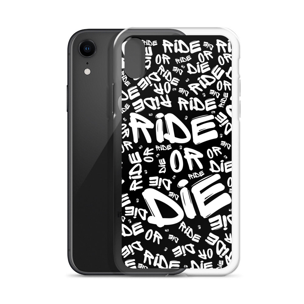 Coque iPhone® - RIDE OR DIE - Noire - Riding Town