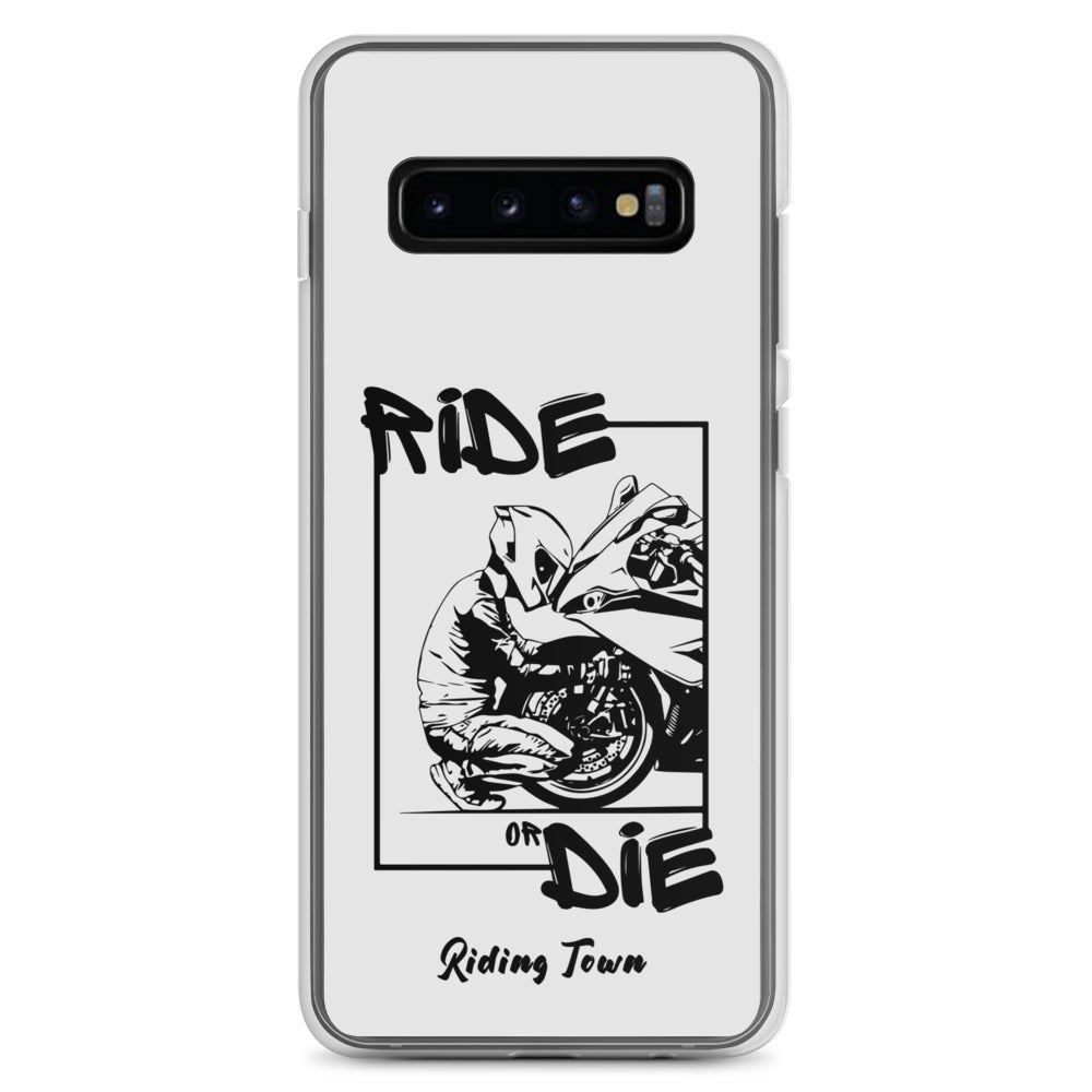 Coque Samsung® - BIKERBOY - Blanche - Riding Town