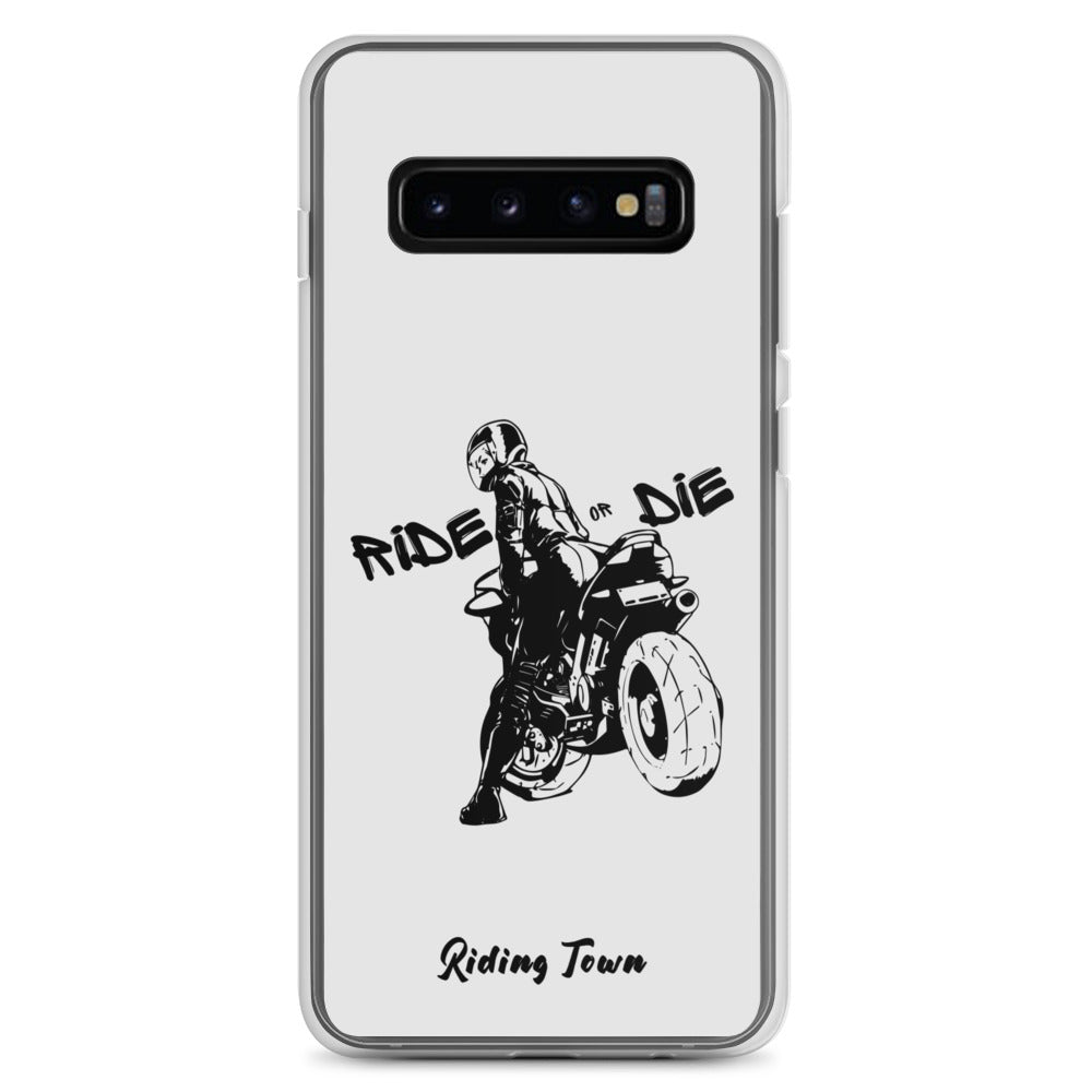 Coque Samsung® - BIKERGIRL - Blanche - Riding Town