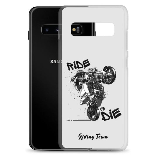 Coque Samsung® - SUPERMOTGIRL - Blanche - Riding Town