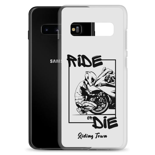 Coque Samsung® - BIKERBOY - Blanche - Riding Town