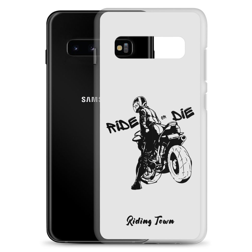 Coque Samsung® - BIKERGIRL - Blanche - Riding Town