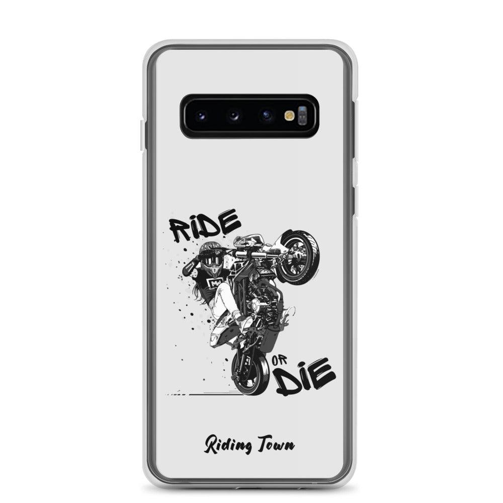 Coque Samsung® - SUPERMOTGIRL - Blanche - Riding Town