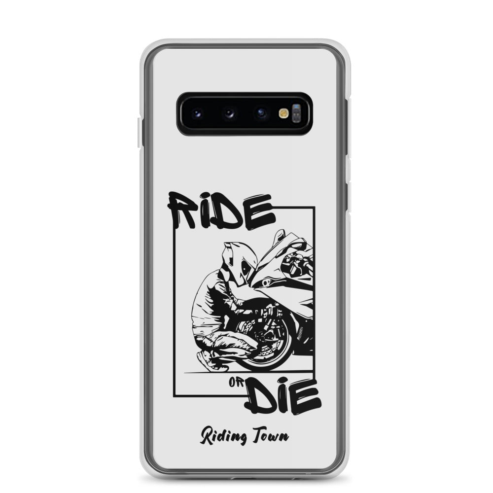 Coque Samsung® - BIKERBOY - Blanche - Riding Town