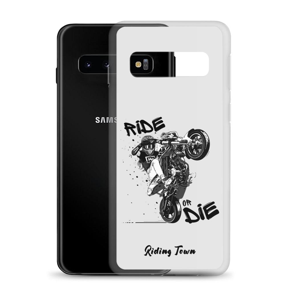 Coque Samsung® - SUPERMOTGIRL - Blanche - Riding Town