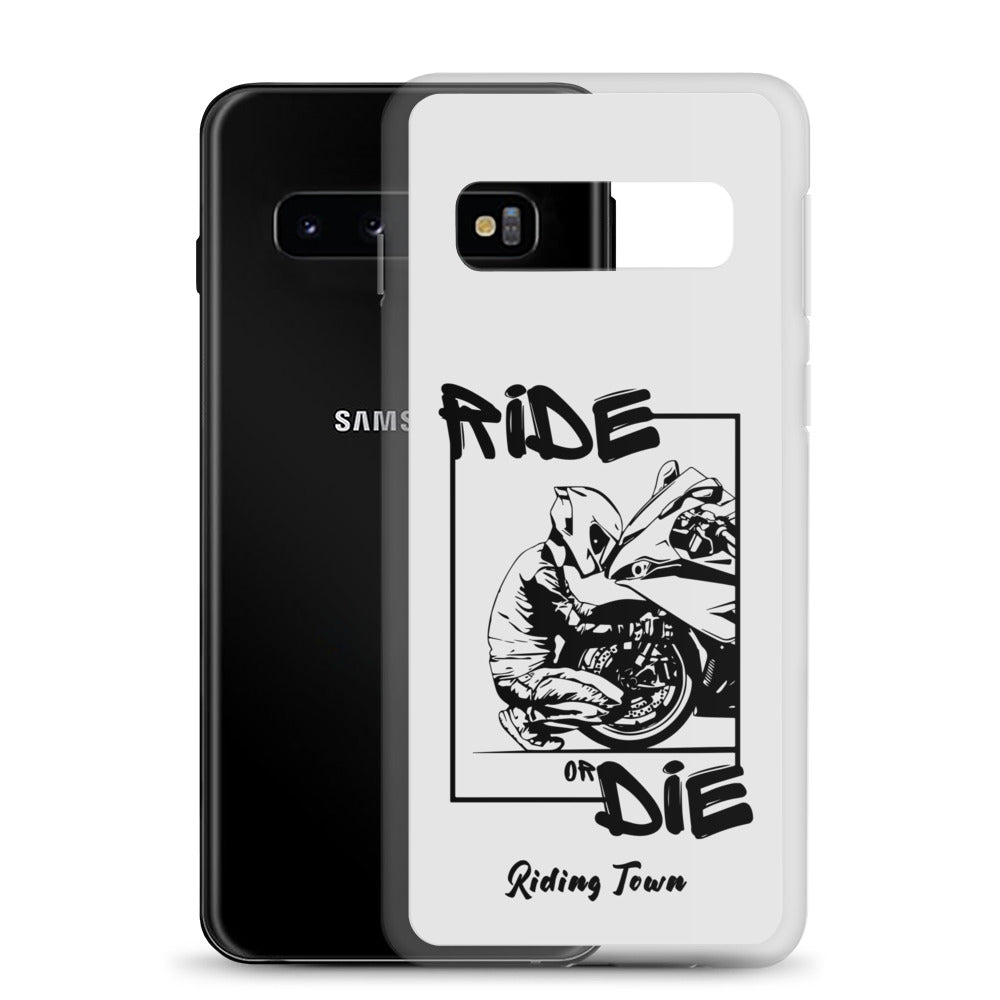 Coque Samsung® - BIKERBOY - Blanche - Riding Town