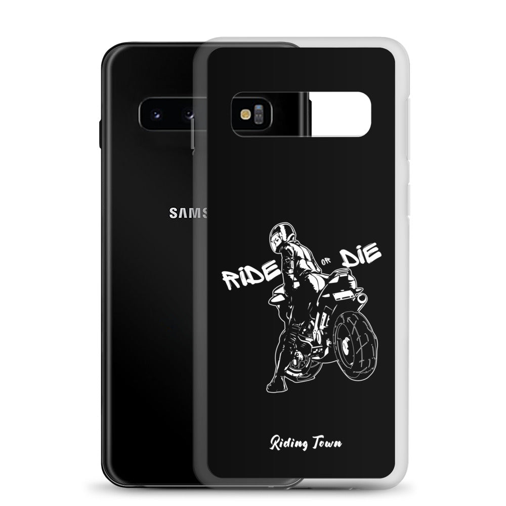 Coque Samsung® - BIKERGIRL - Noire - Riding Town