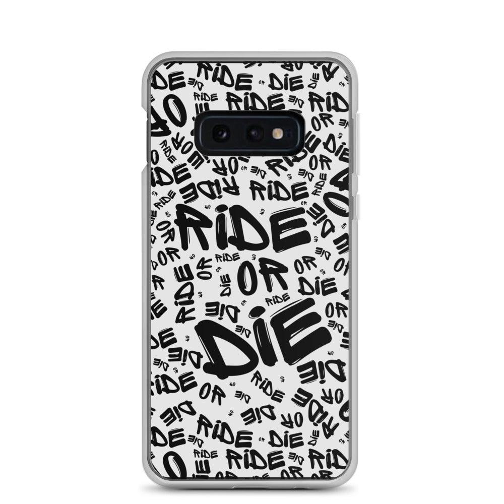 Coque Samsung® - RIDE OR DIE - Blanche - Riding Town