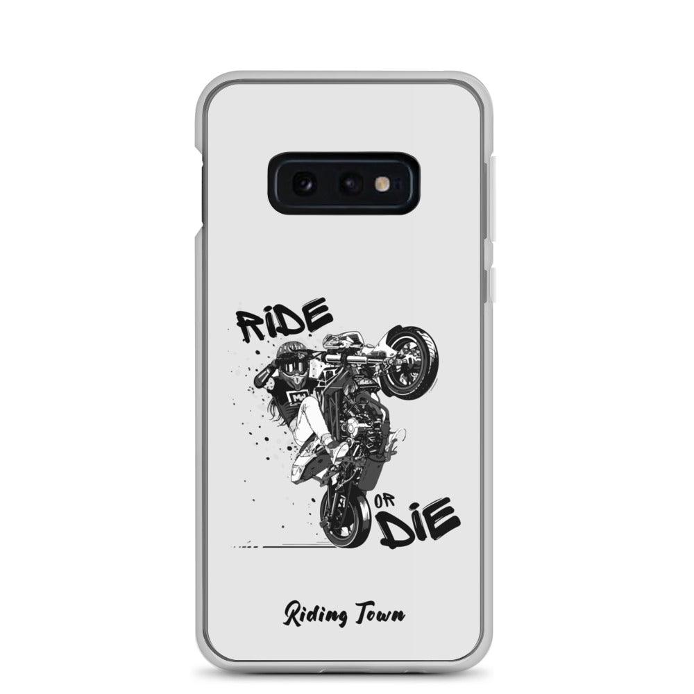 Coque Samsung® - SUPERMOTGIRL - Blanche - Riding Town