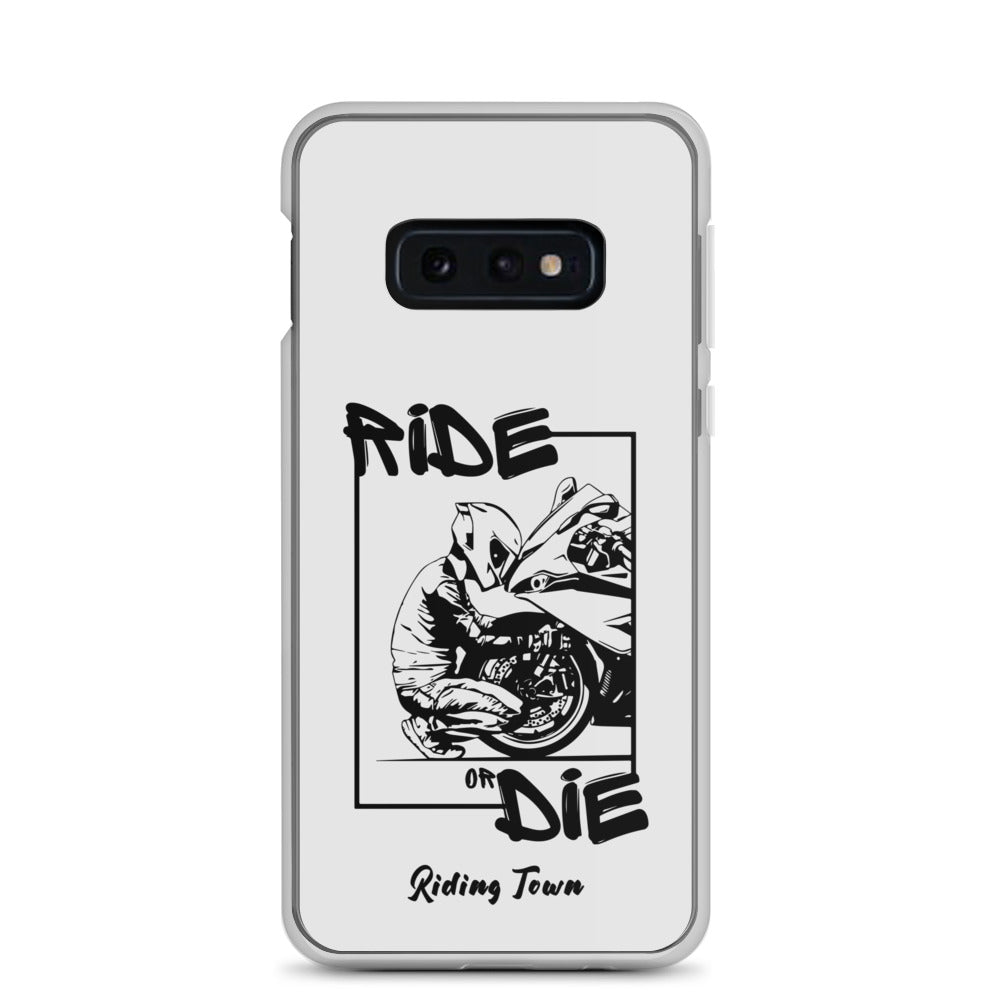 Coque Samsung® - BIKERBOY - Blanche - Riding Town