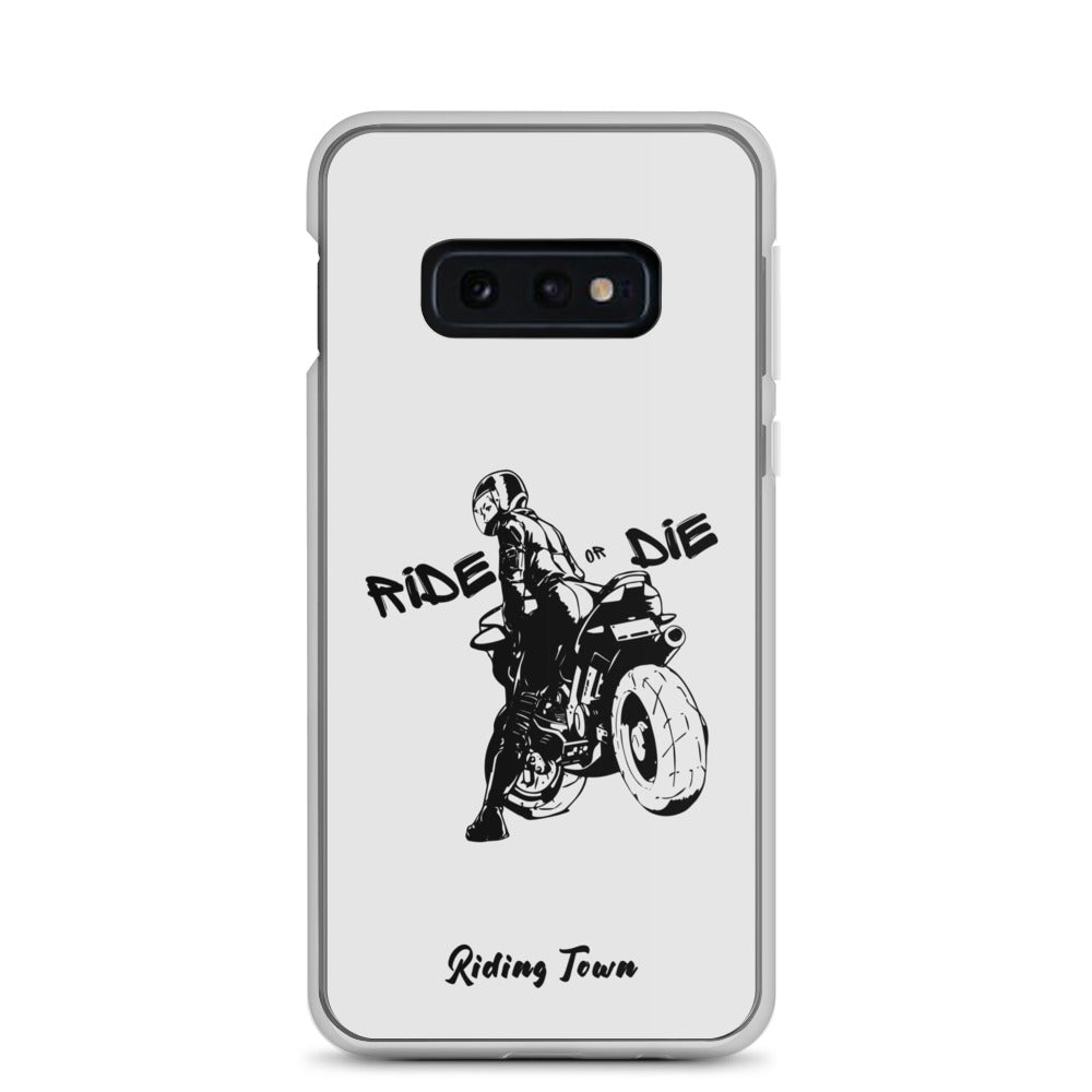 Coque Samsung® - BIKERGIRL - Blanche - Riding Town