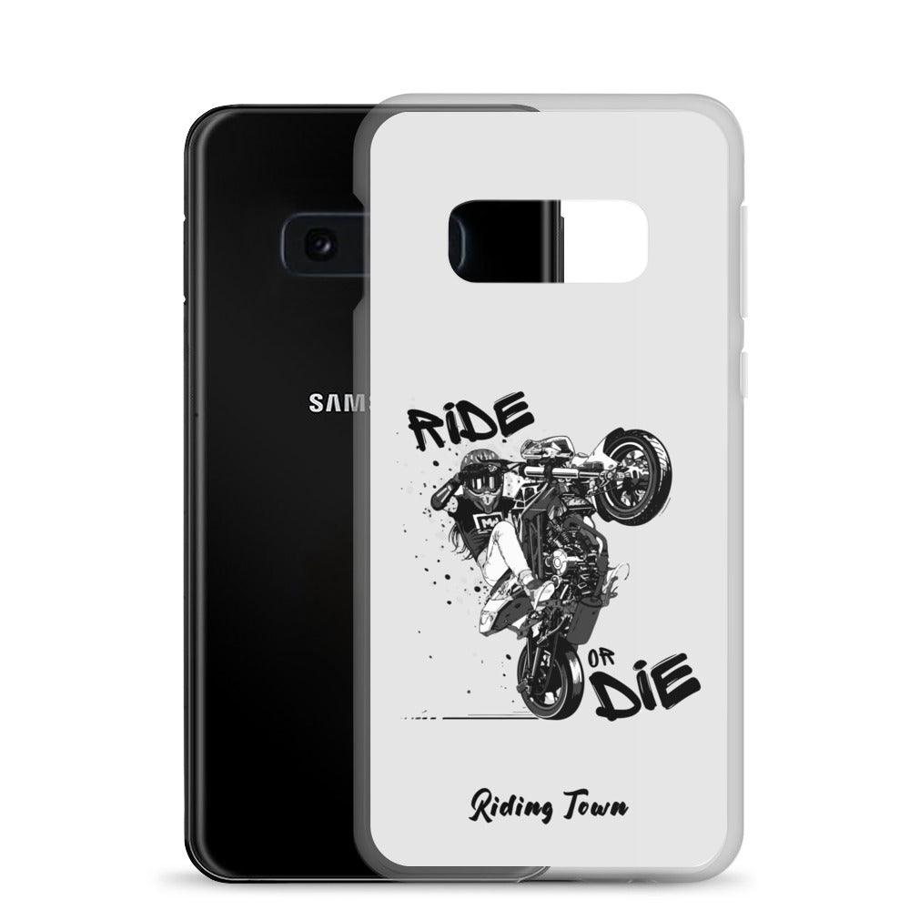 Coque Samsung® - SUPERMOTGIRL - Blanche - Riding Town