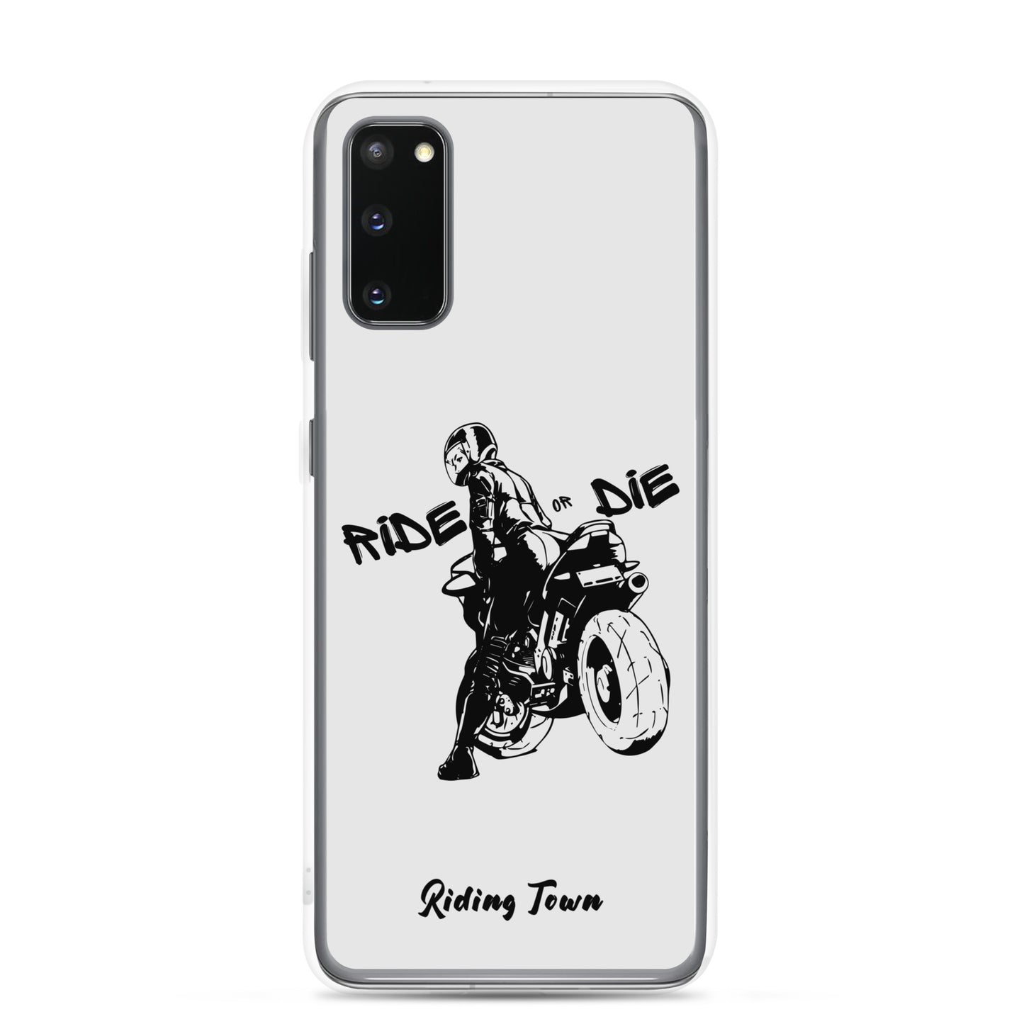 Coque Samsung® - BIKERGIRL - Blanche - Riding Town