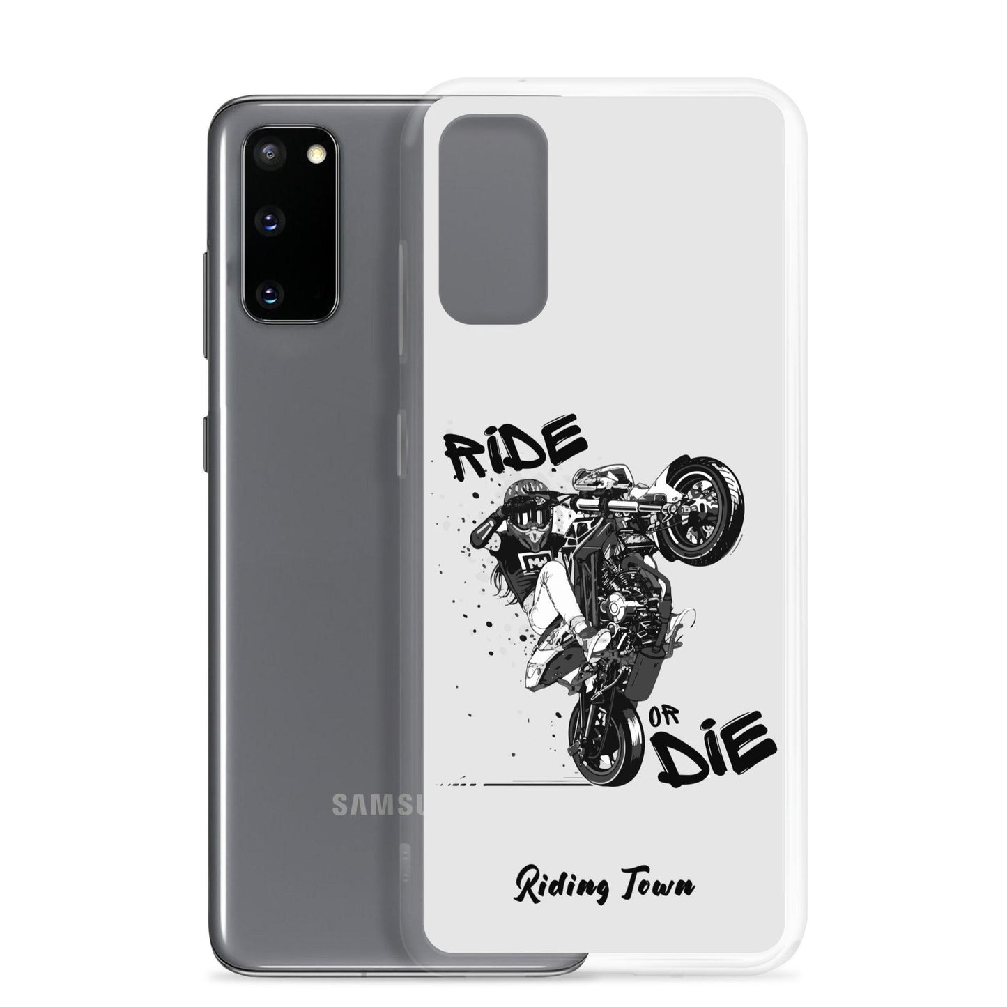 Coque Samsung® - SUPERMOTGIRL - Blanche - Riding Town