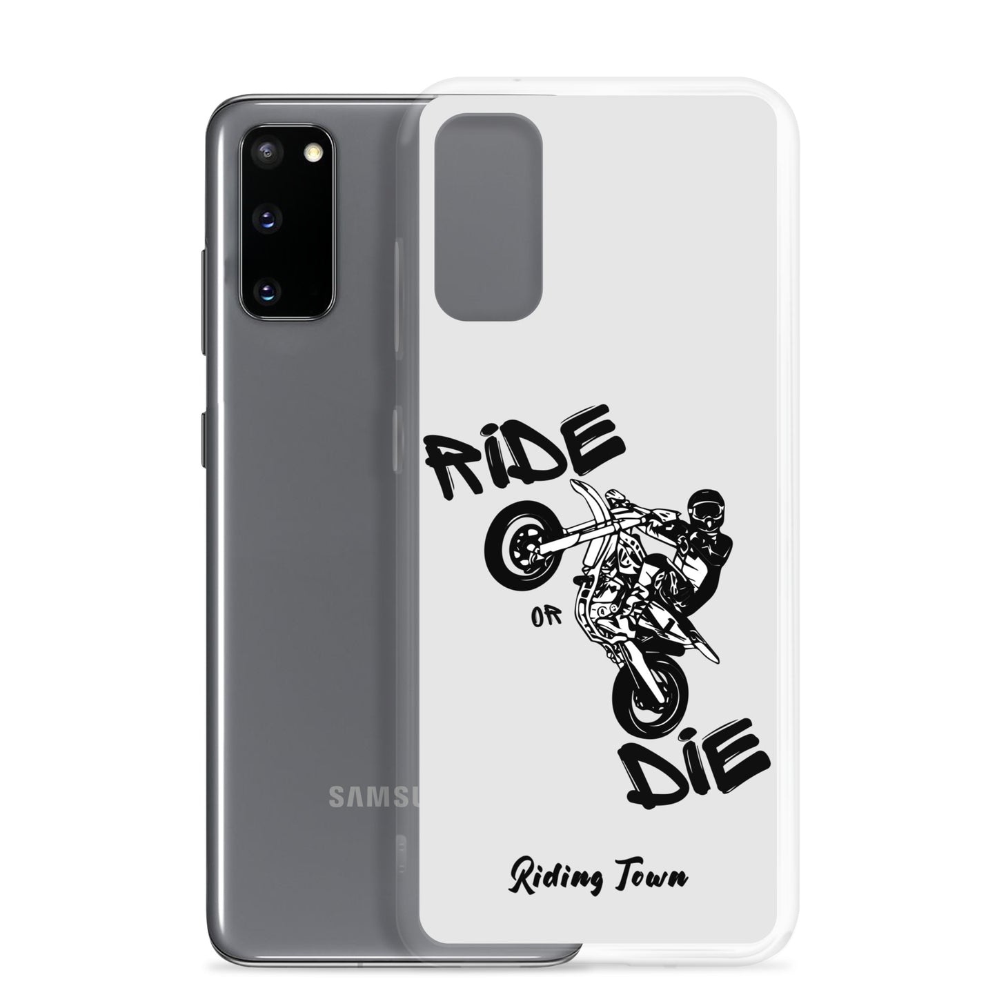 Coque Samsung® - SUPERMOTBOY - Blanche - Riding Town