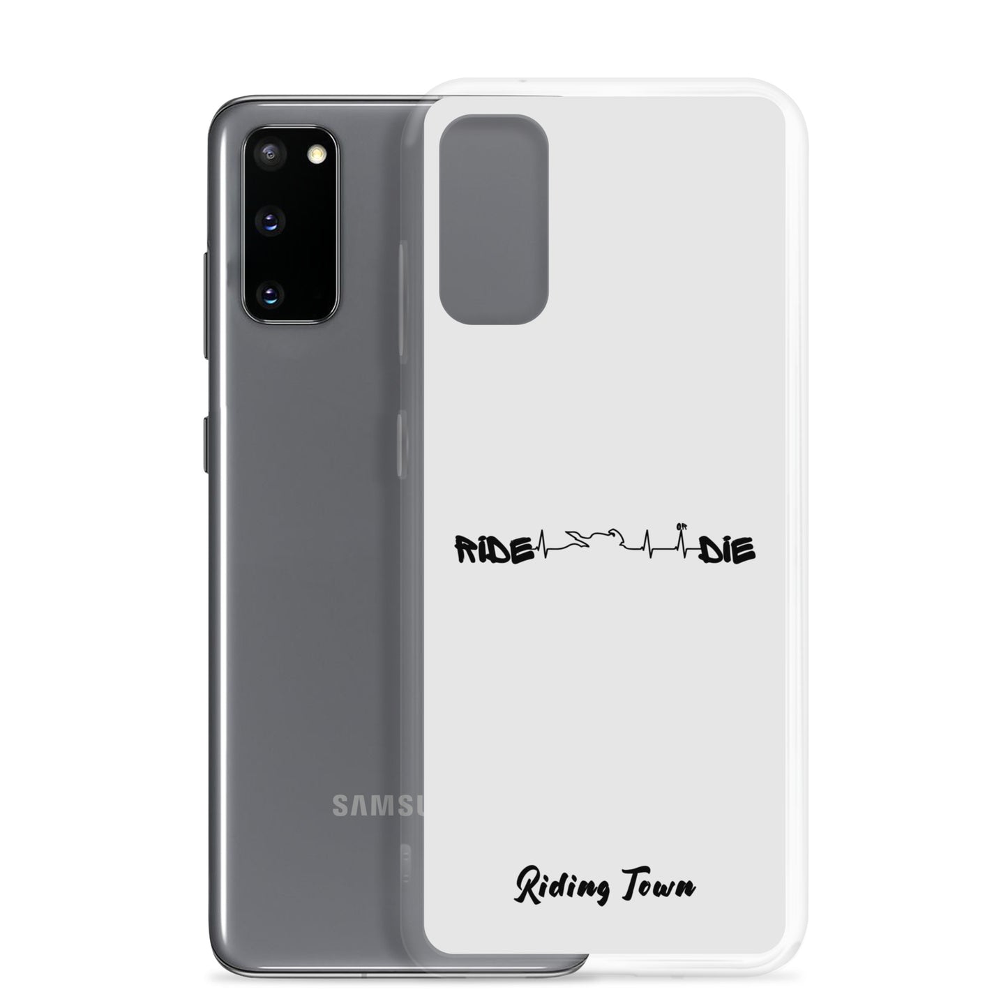 Coque Samsung® - HEARTBEAT - Blanche - Riding Town