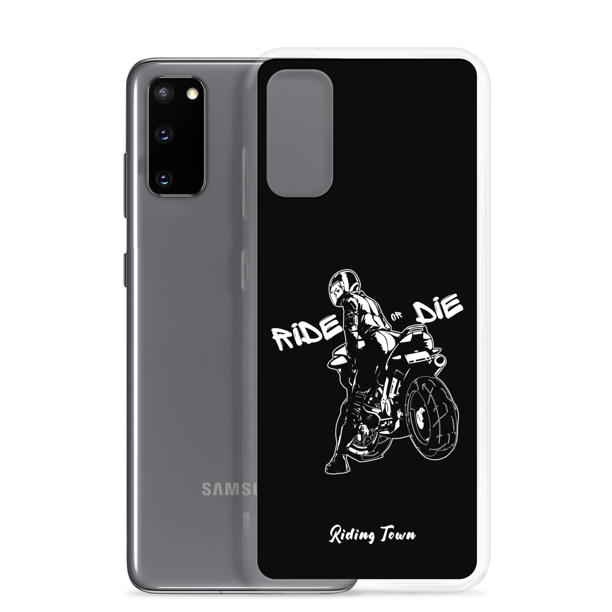 Coque Samsung® - BIKERGIRL - Noire - Riding Town