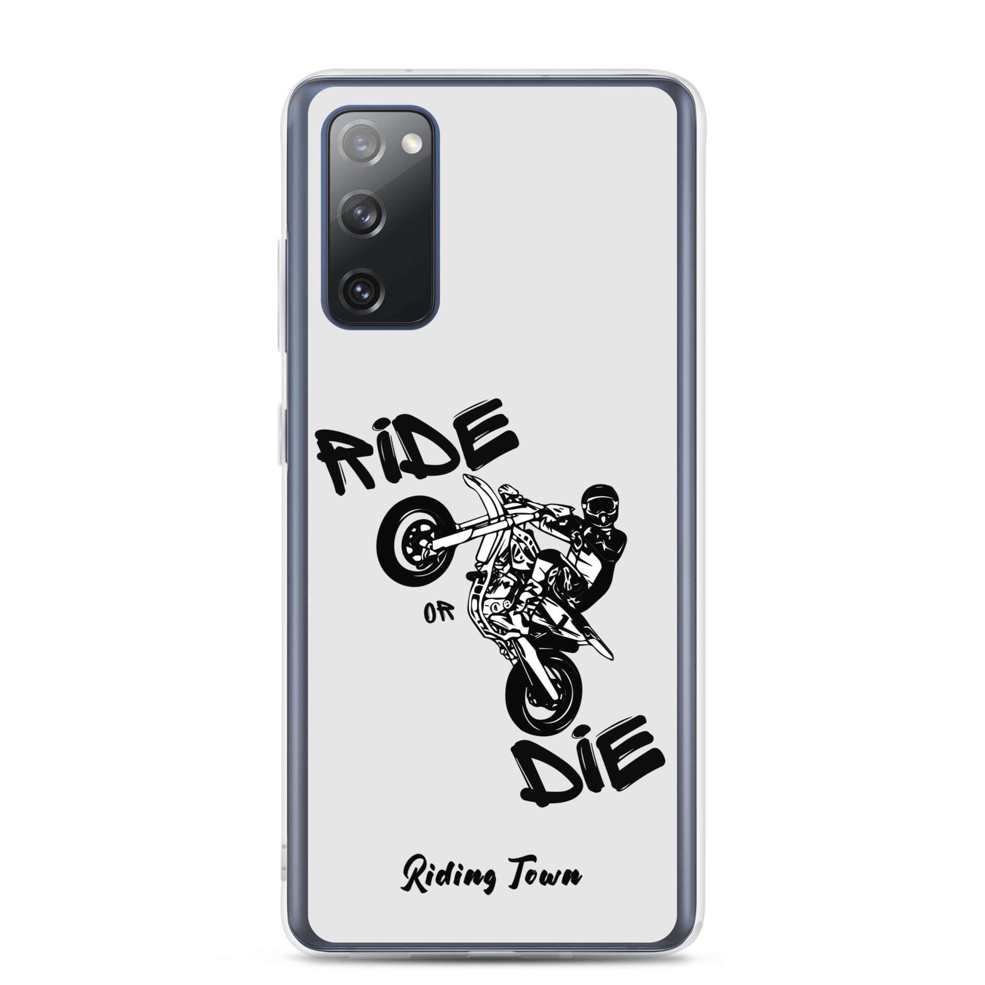 Coque Samsung® - SUPERMOTBOY - Blanche - Riding Town