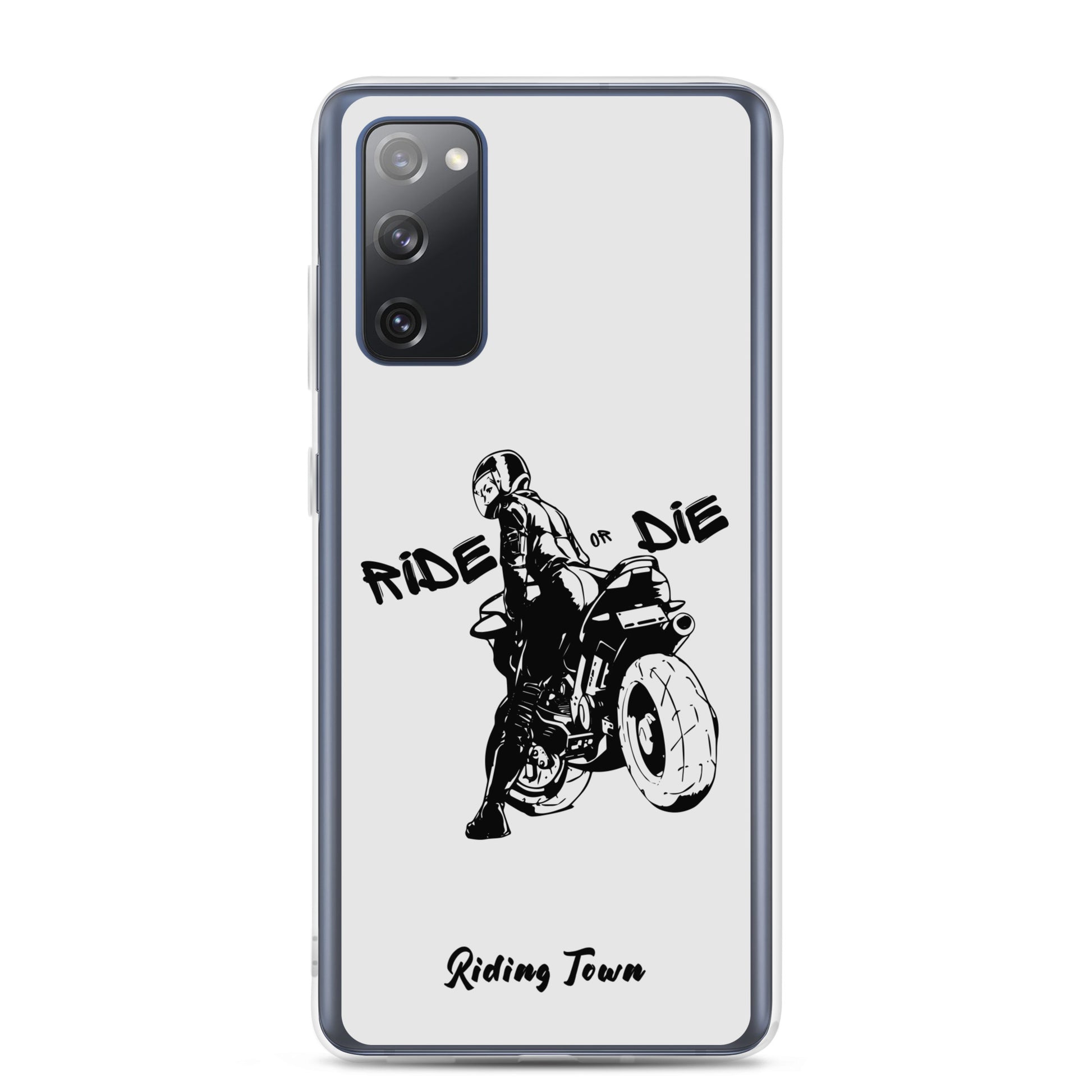 Coque Samsung® - BIKERGIRL - Blanche - Riding Town