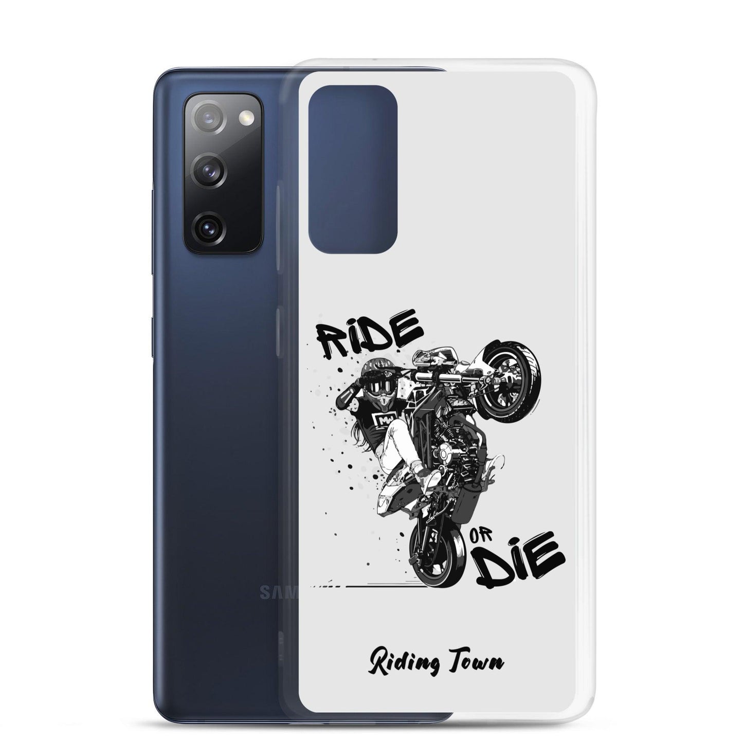 Coque Samsung® - SUPERMOTGIRL - Blanche - Riding Town