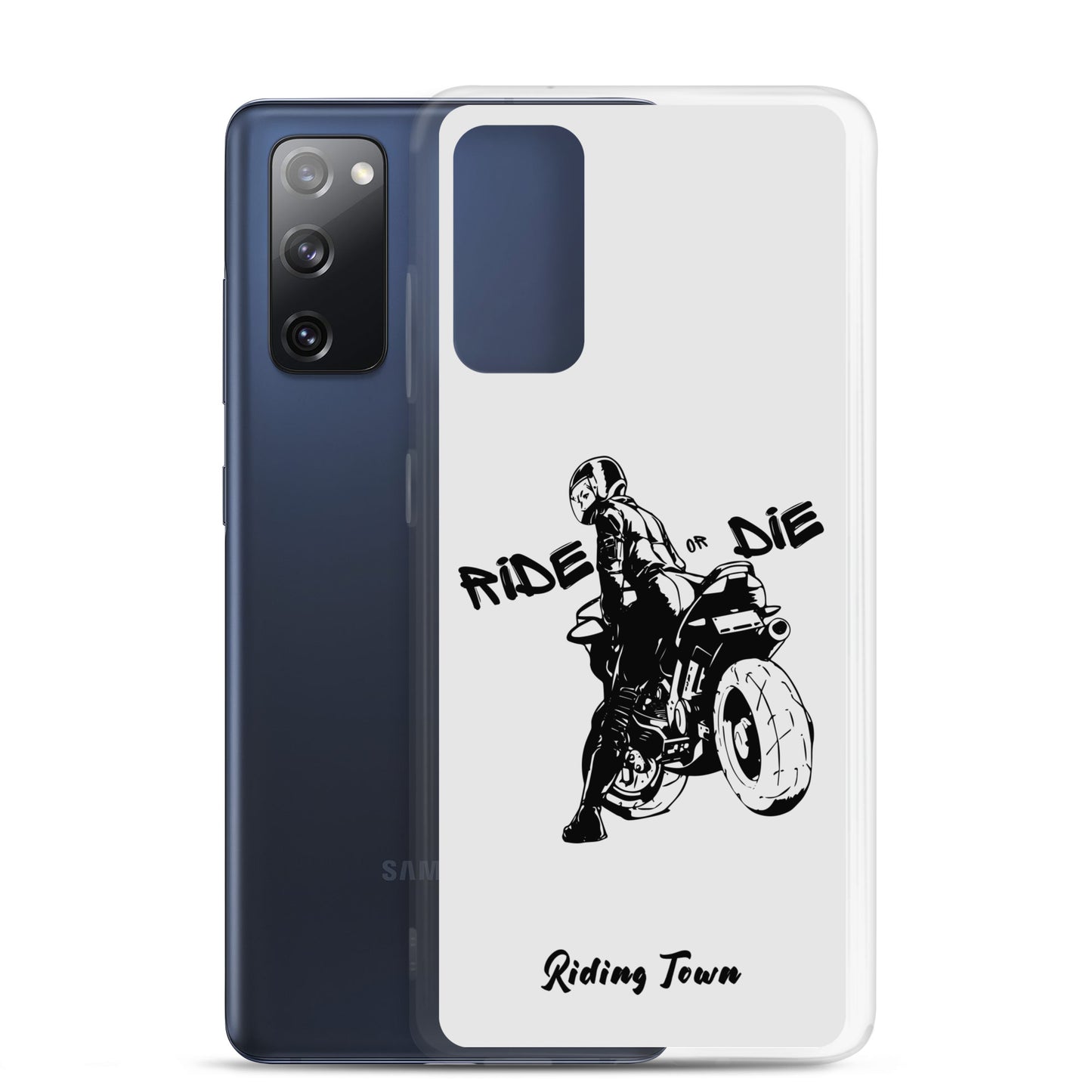 Coque Samsung® - BIKERGIRL - Blanche - Riding Town