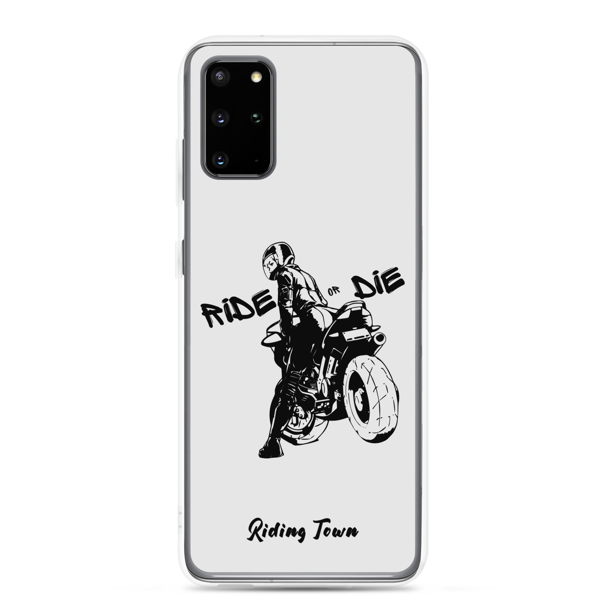 Coque Samsung® - BIKERGIRL - Blanche - Riding Town